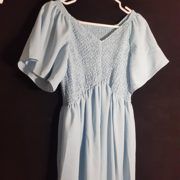 Pretty Blue Dress Flexible Size Small - Picture 7 of 16